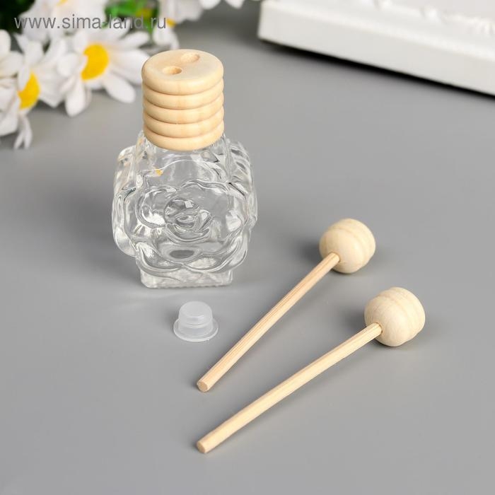 Диффузор стекло с палочками для ароматической эссенции  Диффузор стекло с палочками для ароматической эссенции "Роза" 8 мл 5,5х3,3х2,2 см