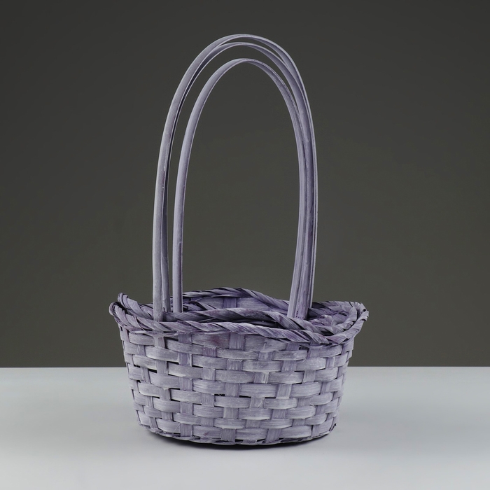 Набор корзин, 19х7,5х9,5/31 см, 22х9х11/34 см, 24х9х11,5/35 см, 3 шт, фиолетовые, бамбук Набор корзин, 19х7,5х9,5/31 см, 22х9х11/34 см, 24х9х11,5/35 см, 3 шт, фиолетовые, бамбук