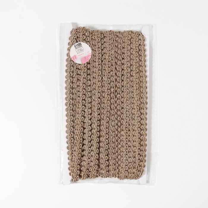 Тесьма декоративная «Шанель», 12 мм, 10 ± 1 м, цвет кофейный Тесьма декоративная «Шанель», 12 мм, 10 ± 1 м, цвет кофейный