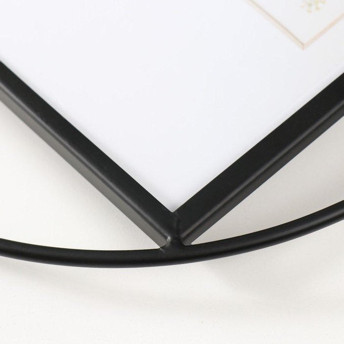 Фоторамка металл на 1 фото 15х20 см Фоторамка металл на 1 фото 15х20 см "Лофт. Круг" черный 26,8х26,8х2 см