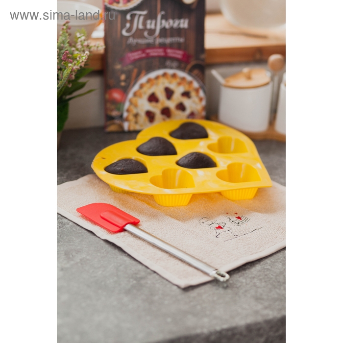 Лопатка кондитерская Доляна «Редмонд», 25,5 см, цвет красный Лопатка кондитерская Доляна «Редмонд», 25,5 см, цвет красный