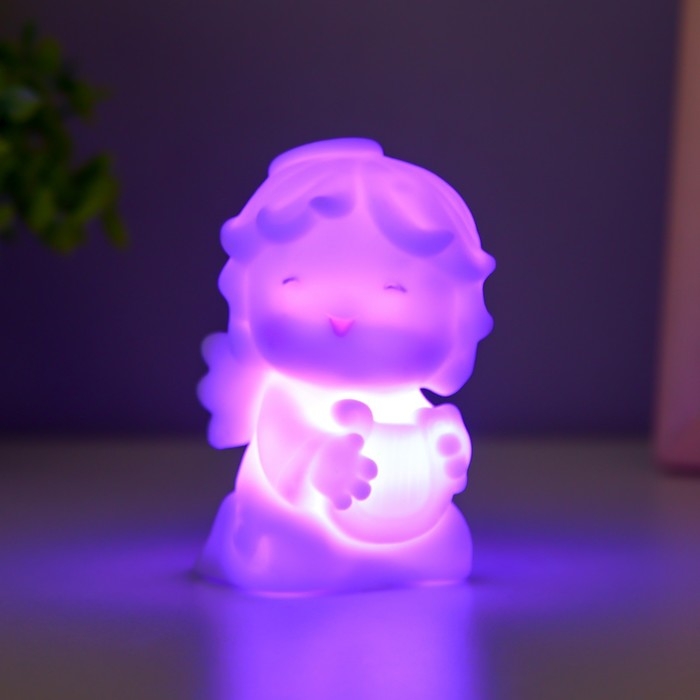 Ночник Ночник "Ангел с арфой" LED 0,5Вт белый 8,5х4,5х4,5см RISALUX