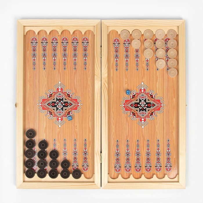 Нарды деревянные большие, настольная игра  Нарды деревянные большие, настольная игра "Волк", 50 х 50 см, с шашками