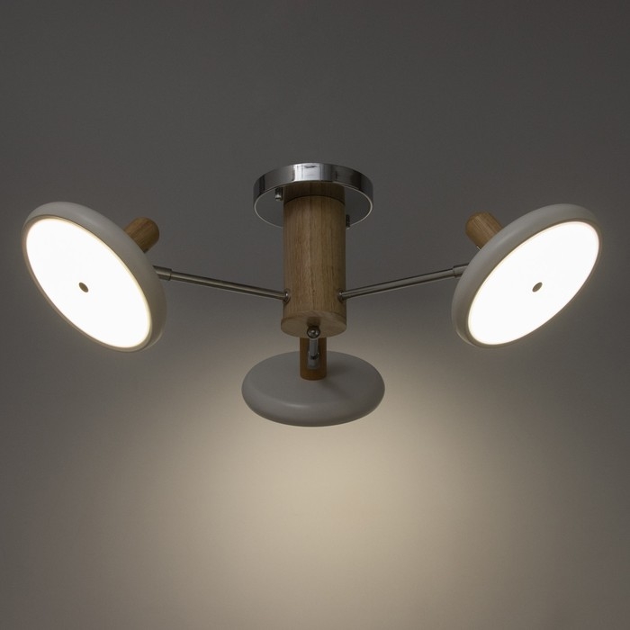 Люстра Люстра "Джулия" 3хLED 72Вт 3000-6000К бело-хромовый 62х62х22 см