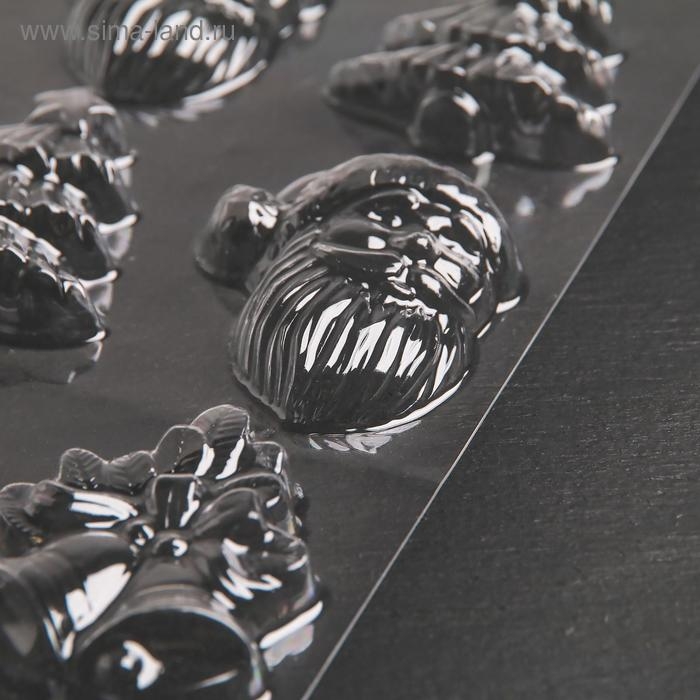 Форма для шоколада новогодняя «Рождество», 12 ячеек, 15×8 см, цвет прозрачный Форма для шоколада новогодняя «Рождество», 12 ячеек, 15×8 см, цвет прозрачный