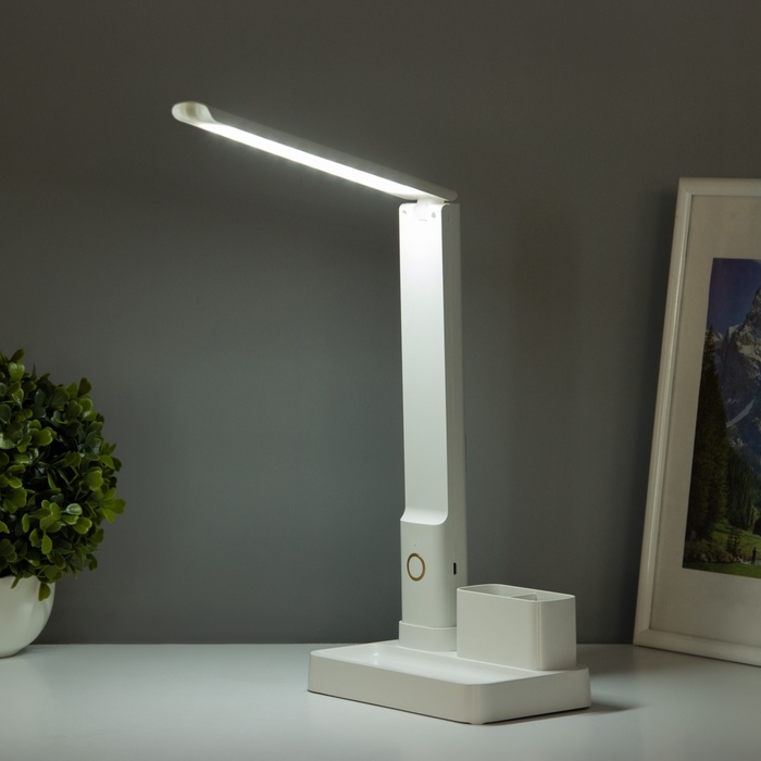 Лампа настольная Лампа настольная "Отличник" 5Вт LED 2700-6500К USB 1200mAh диммер 16х10х30см