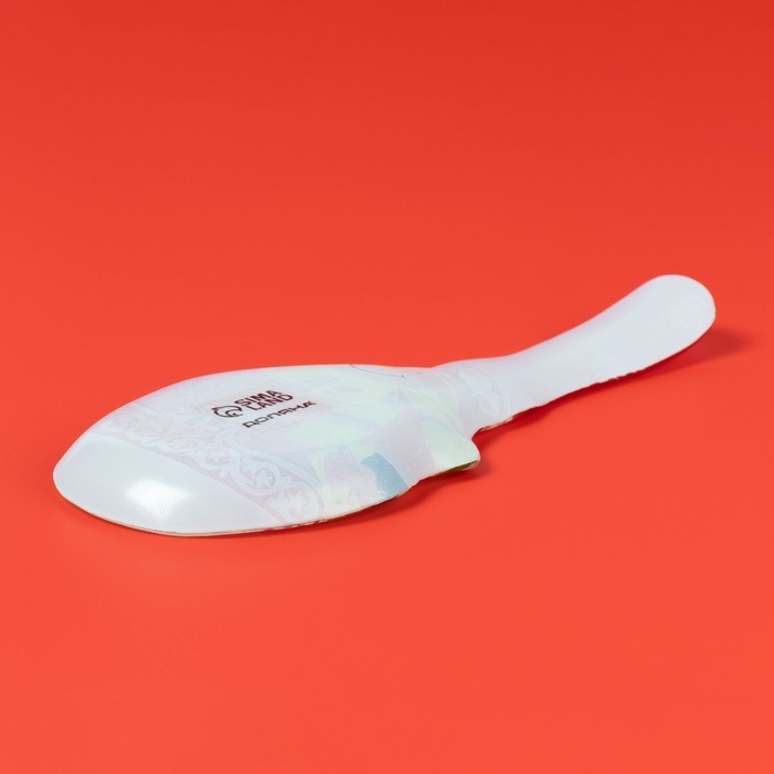 Подставка стеклянная под ложку Доляна «Снеговик», 24×10 см Подставка стеклянная под ложку Доляна «Снеговик», 24×10 см