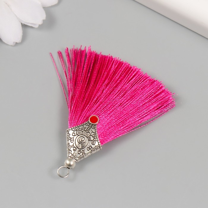 Декор для творчества текстиль Декор для творчества текстиль "Кисть Восток" розовато-лиловый набор 2 шт 1,6х4,5 см