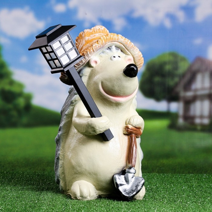 Садовый фонарь  Садовый фонарь "Ежик с фонарем" 43см