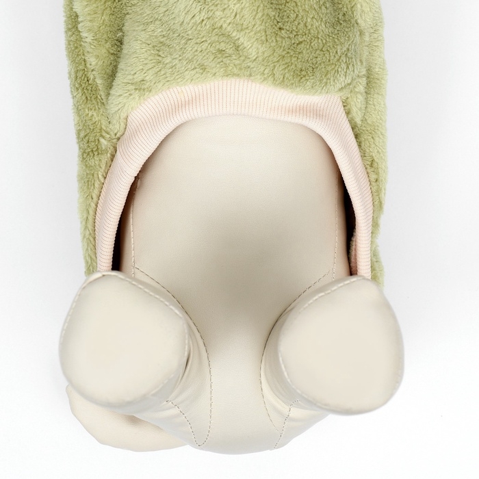 Свитер "Авокадо", велюр, размер  S (ДС 25, ОШ 24, ОГ 35 см), зеленый