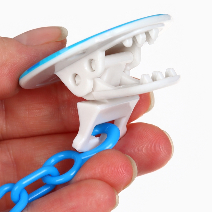 Набор: Соска - пустышка с держателем «Пингвин», анатомическая +6 мес, цвет голубой Набор: Соска - пустышка с держателем «Пингвин», анатомическая +6 мес, цвет голубой