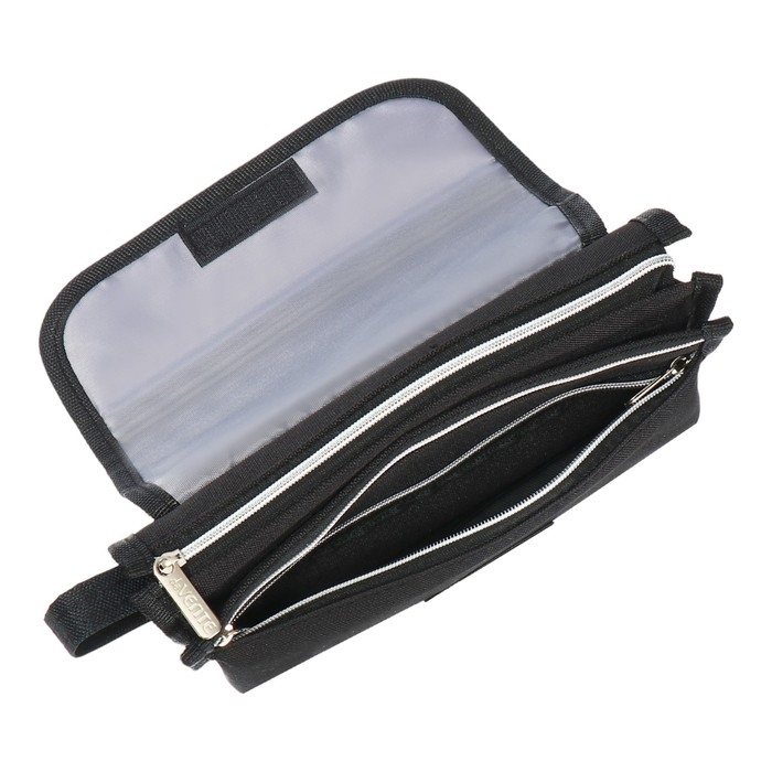 Пенал мягкий, 1 отделение, 100 х 210 х 75 мм, объёмный, deVENTE TOTAL BLACK, створка на липучке Пенал мягкий, 1 отделение, 100 х 210 х 75 мм, объёмный, deVENTE TOTAL BLACK, створка на липучке