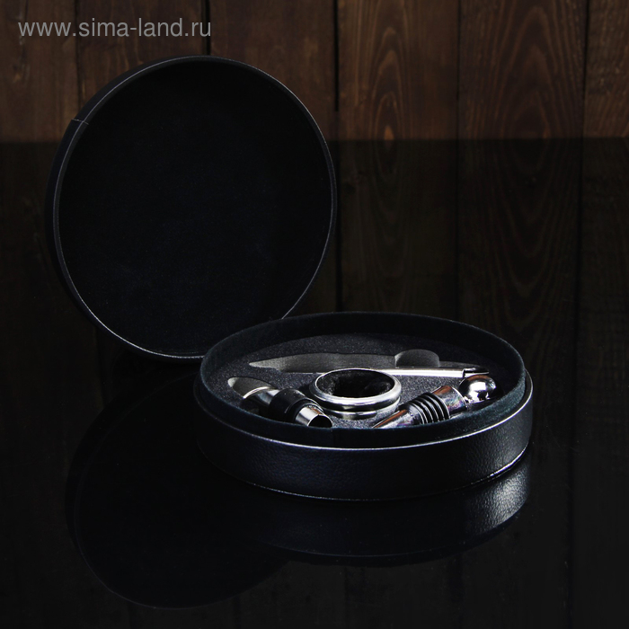 Набор для вина «Тоскана», 4 предмета: штопор, кольцо, пробка, каплеуловитель Набор для вина «Тоскана», 4 предмета: штопор, кольцо, пробка, каплеуловитель