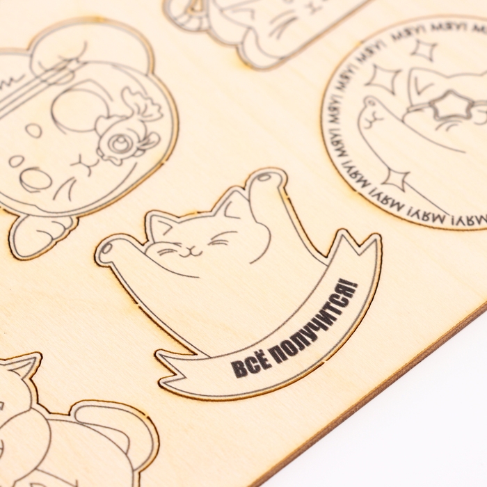 Заготовки для творчества «Котики», 27 шт Заготовки для творчества «Котики», 27 шт