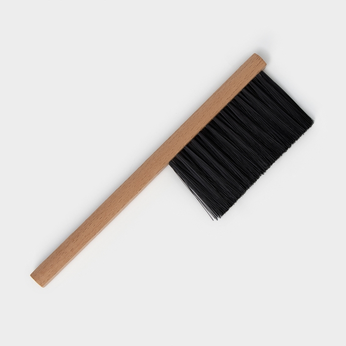 Щётка - смётка техническая, 29×2,5×1,6 см, трехрядная, 39 пучков, бук, синтетическое волокно чёрное Щётка - смётка техническая, 29×2,5×1,6 см, трехрядная, 39 пучков, бук, синтетическое волокно чёрное