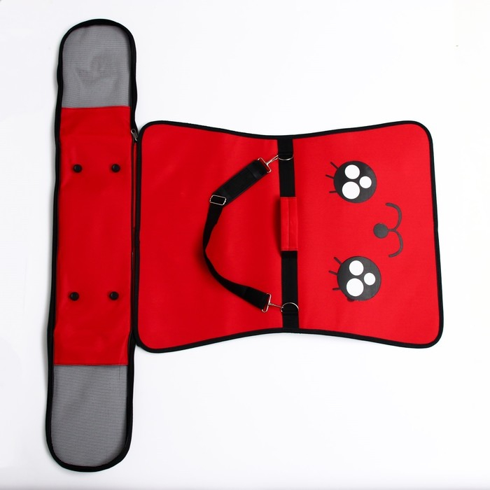 Сумка - переноска для животных  Сумка - переноска для животных "Весёлый жук", красная, размер L, 53 х 21 х 29 см