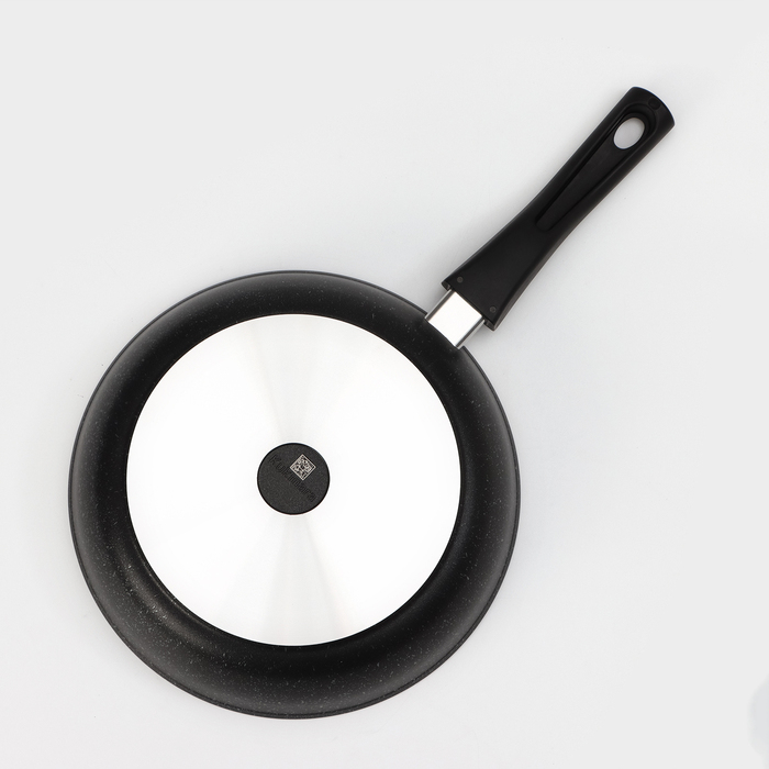 Сковорода, d=26 см, съёмная ручка, стеклянная крышка, антипригарное покрытие, цвет тёмный мрамор Сковорода, d=26 см, съёмная ручка, стеклянная крышка, антипригарное покрытие, цвет тёмный мрамор