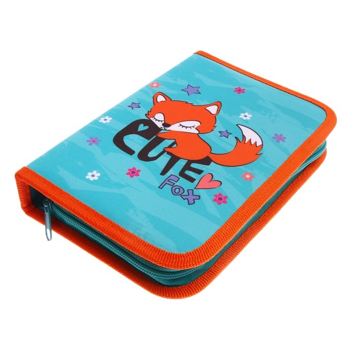 Пенал 1 секция, 140 х 200 х 40 мм, 2 откидные планки, тканевый, ПКТ 09-20-1 Пенал 1 секция, 140 х 200 х 40 мм, 2 откидные планки, тканевый, ПКТ 09-20-1 "Лисёнок"