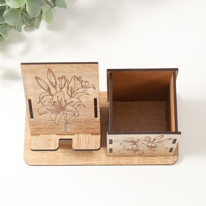 Органайзер настольный Органайзер настольный "Лилии" 18х12,5х9 см (набор 9 деталей)