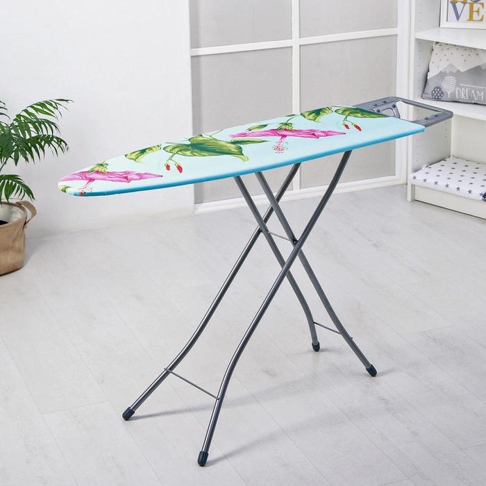 Доска гладильная Nika «Белль Классик 1», 111,5×34,5 см, два положения высоты 70, 80 см, европодставка, рисунок микс Доска гладильная Nika «Белль Классик 1», 111,5×34,5 см, два положения высоты 70, 80 см, европодставка, рисунок микс