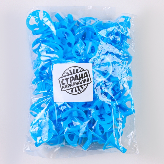 Держатель-зажим для шаров, d=5 мм, цвет голубой, набор 100 шт. Держатель-зажим для шаров, d=5 мм, цвет голубой, набор 100 шт.