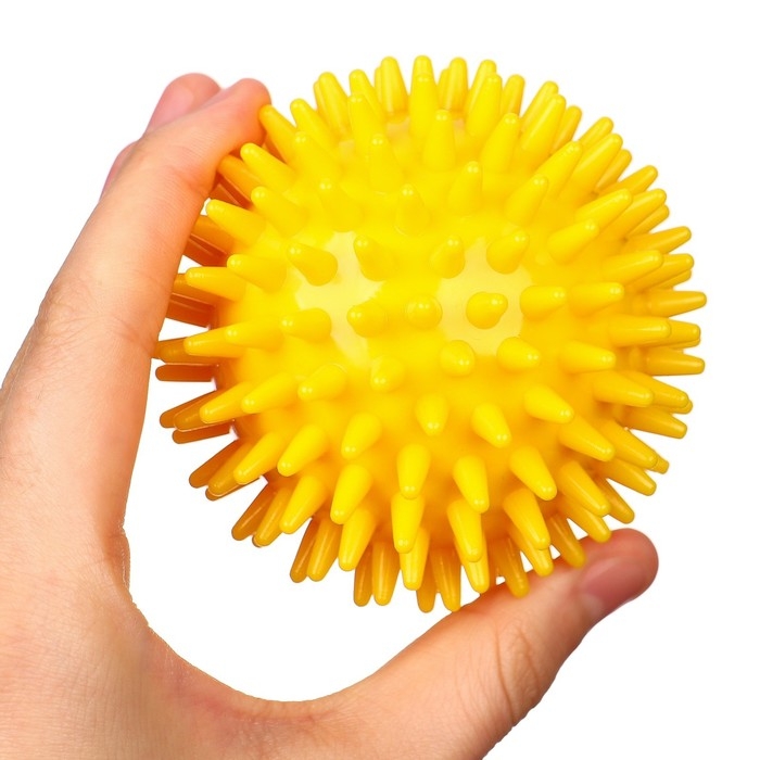 Мяч массажный ø8 см, цвет желтый, Крошка Я Мяч массажный ø8 см, цвет желтый, Крошка Я