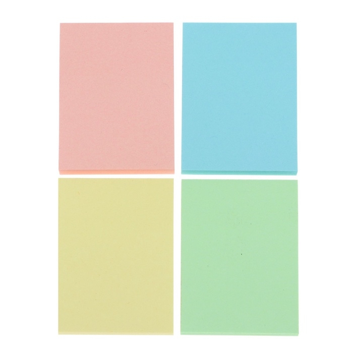Набор блоков с липким краем, 38 х 51 мм., 50 листов, 4 цвета Набор блоков с липким краем, 38 х 51 мм., 50 листов, 4 цвета