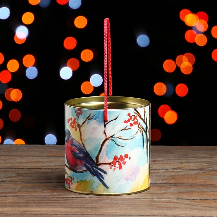 Новый год. Подарочная коробка, тубус «Снегири с рябиной» 120 х 120 мм (100 мм внутр. высота). Новый год. Подарочная коробка, тубус «Снегири с рябиной» 120 х 120 мм (100 мм внутр. высота).