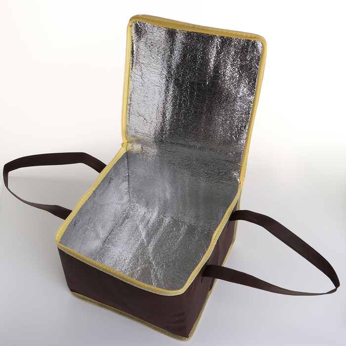 Термосумка на молнии, 13,5 л, цвет коричневый Термосумка на молнии, 13,5 л, цвет коричневый