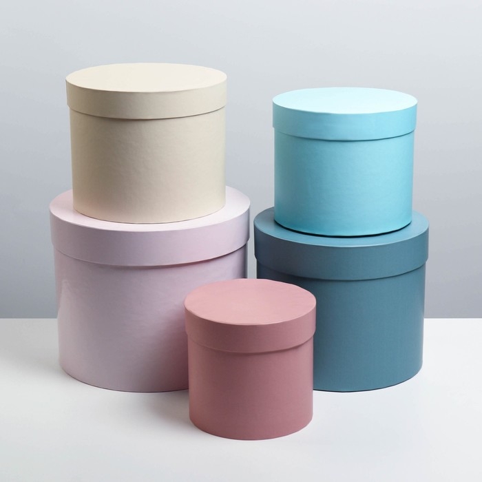 Набор коробок 5 в 1, упаковка подарочная, «Нежность», 13 х 13,5‒19.5 х 23 см