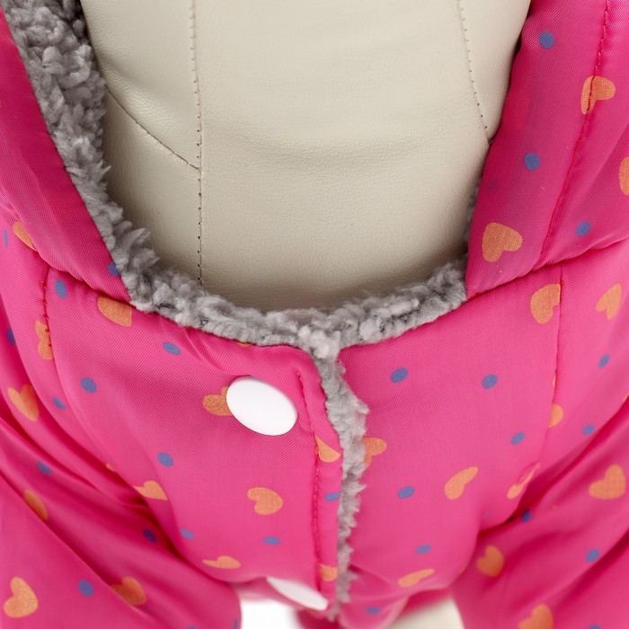 Комбинезон  Комбинезон "нежный путь" на меховом подкладе, размер M (ДС 30, ОШ 30, ОГ 40 см), розовый   961465