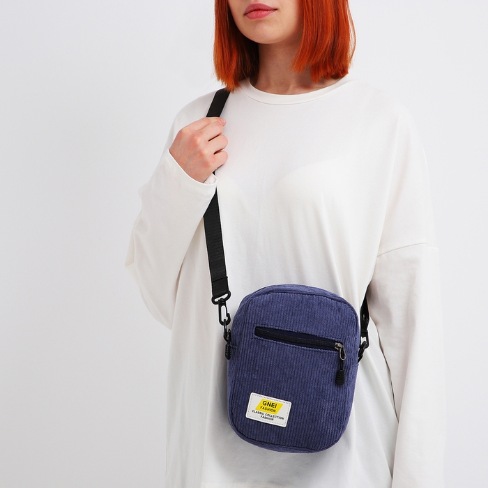 Сумка молодёжная на молнии, цвет синий Сумка молодёжная на молнии, цвет синий