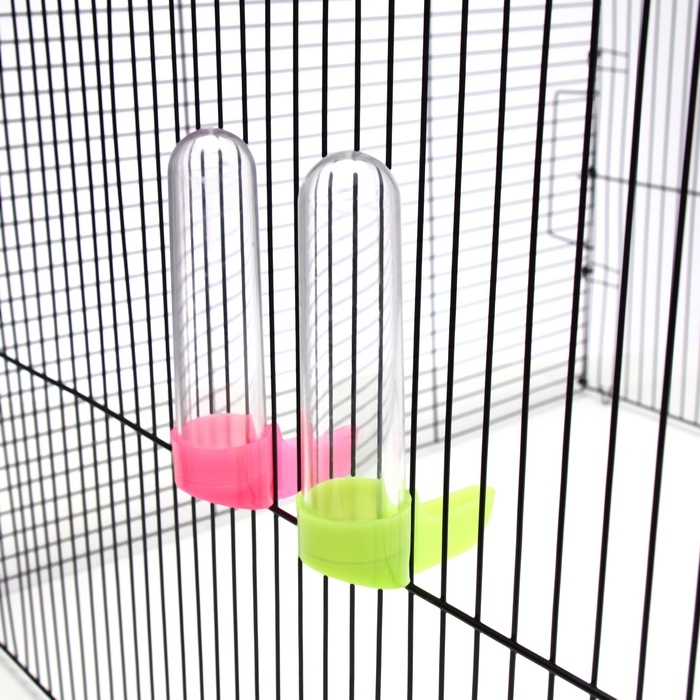 Набор из 2 поилок для птиц, 80 мл, 15 х 8 см, микс цветов Набор из 2 поилок для птиц, 80 мл, 15 х 8 см, микс цветов