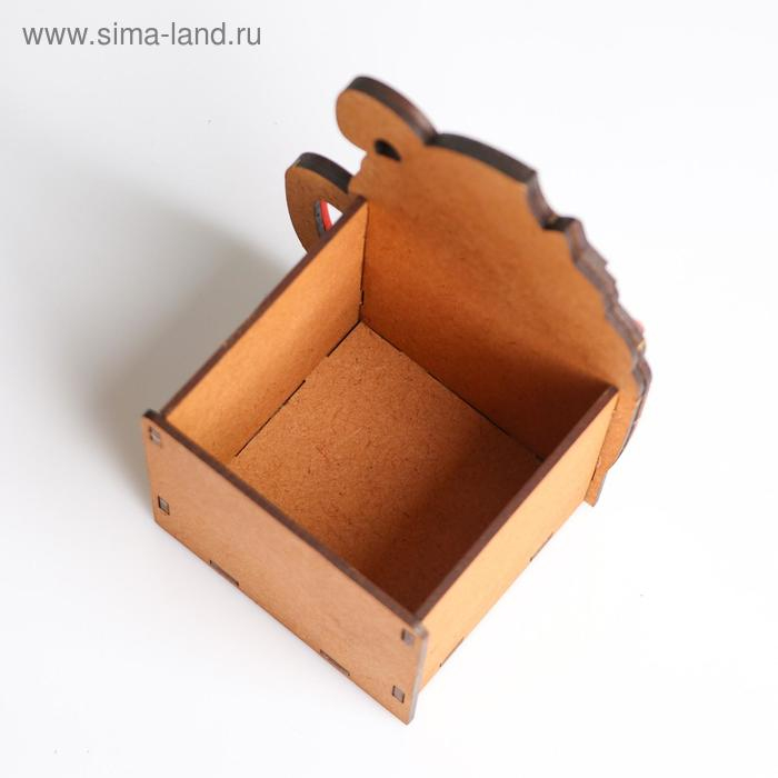 Кашпо деревянное, 12×9×15 см  Кашпо деревянное, 12×9×15 см "Новогоднее. Кружка горячая", подарочная упаковка