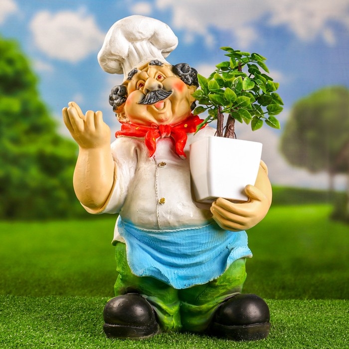 Садовая фигура  Садовая фигура "Повар" 48см