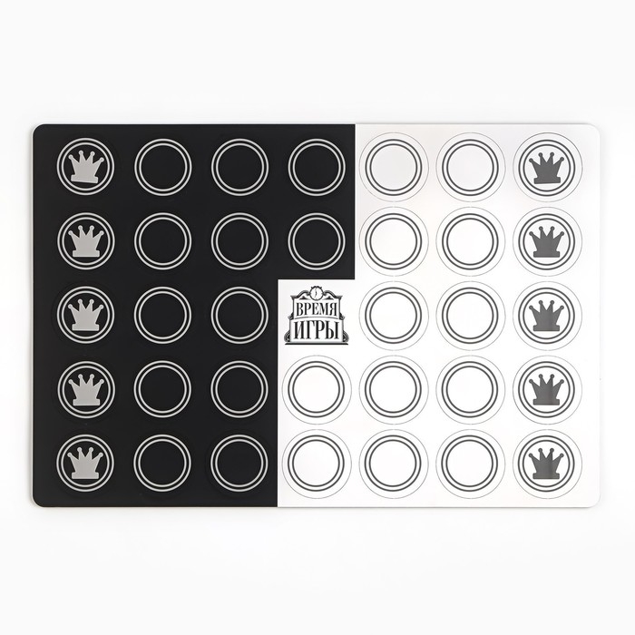 Фигуры для демонстрационных шашек  Фигуры для демонстрационных шашек "Время игры", 34 шт, d-5.5 см, толщина 4 мм