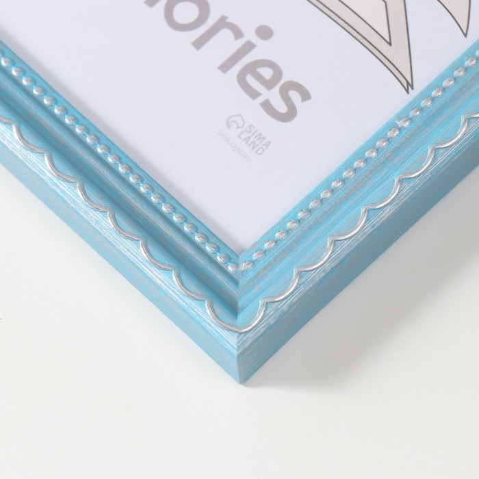 Фоторамка пластик Фоторамка пластик "Стиль голубой" 15х21 см, голубой