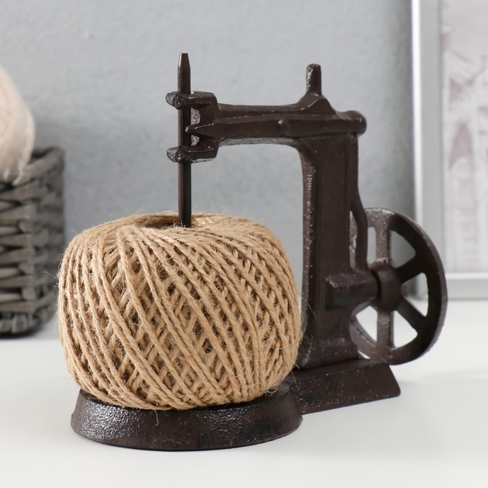 Сувенир катушка для ниток чугун  Сувенир катушка для ниток чугун "Швейная машинка" 16х14,5 см