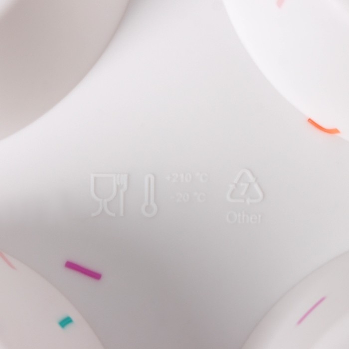 Форма для выпечки KONFINETTA «Фигуры. Круг», силикон, 28×18×3,5 см, 6 ячеек (d=7,5 см), цвет белый Форма для выпечки KONFINETTA «Фигуры. Круг», силикон, 28×18×3,5 см, 6 ячеек (d=7,5 см), цвет белый