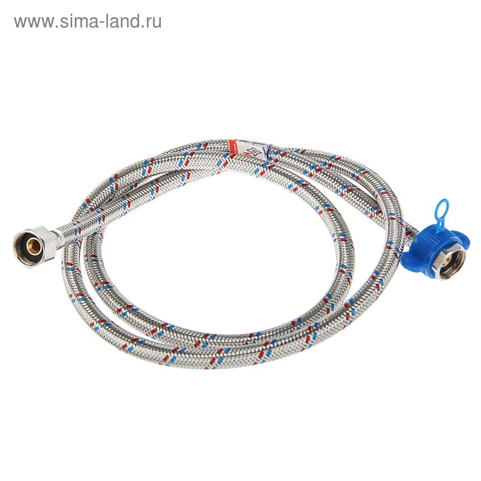 Подводка гибкая AquaKratos, гайка-гайка, 150 см, нерж.сталь, с ключом для монтажа Подводка гибкая AquaKratos, гайка-гайка, 150 см, нерж.сталь, с ключом для монтажа