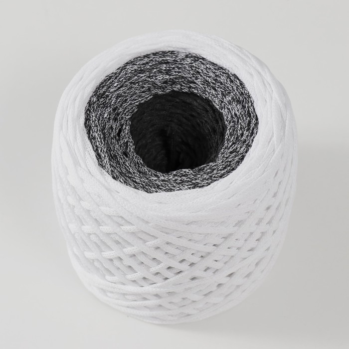 Хлопковый шнур 3 мм 220м/240±5 гр Градиент (белый/графит) Хлопковый шнур 3 мм 220м/240±5 гр Градиент (белый/графит)