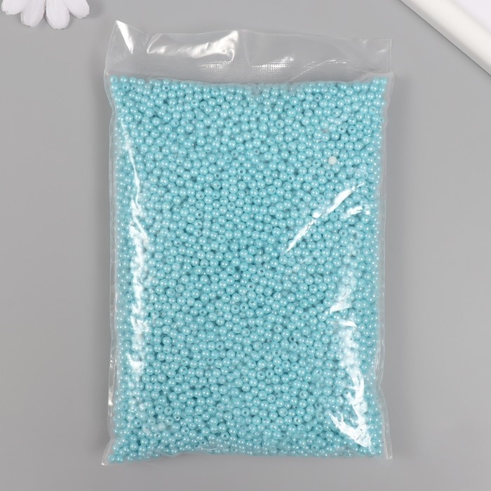 Набор бусин Набор бусин "Жемчуг" d 4 мм, 250 гр, голубой