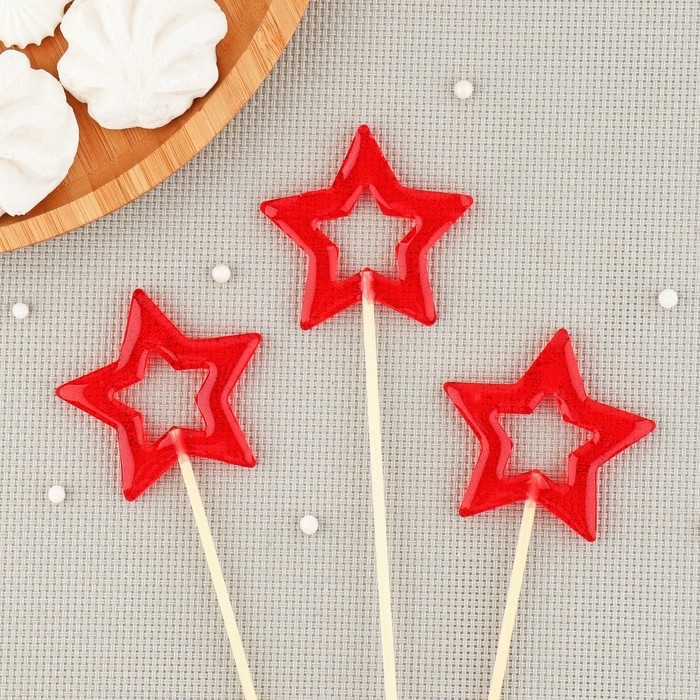 Силиконовый молд для леденцов и шоколада «Звезды», цвет прозрачный Силиконовый молд для леденцов и шоколада «Звезды», цвет прозрачный