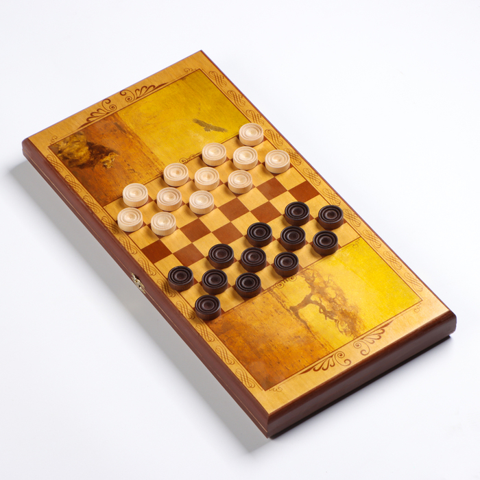 Нарды деревянные большие, настольная игра Нарды деревянные большие, настольная игра "Лев", 50 х 50 см, с шашками