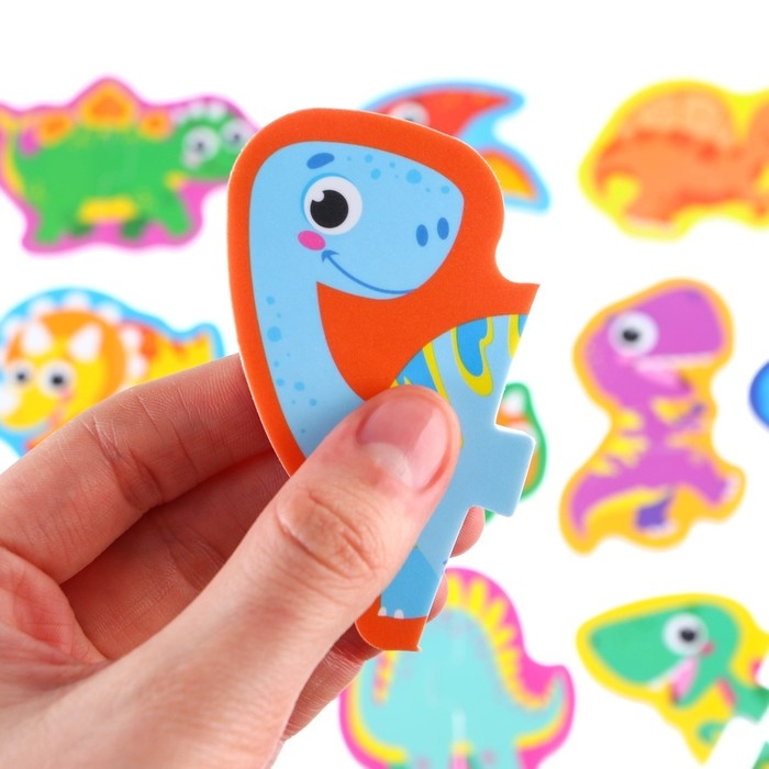 Мягкий пазл для малышей «Динозаврики», 10 пазлов, Крошка Я Мягкий пазл для малышей «Динозаврики», 10 пазлов, Крошка Я