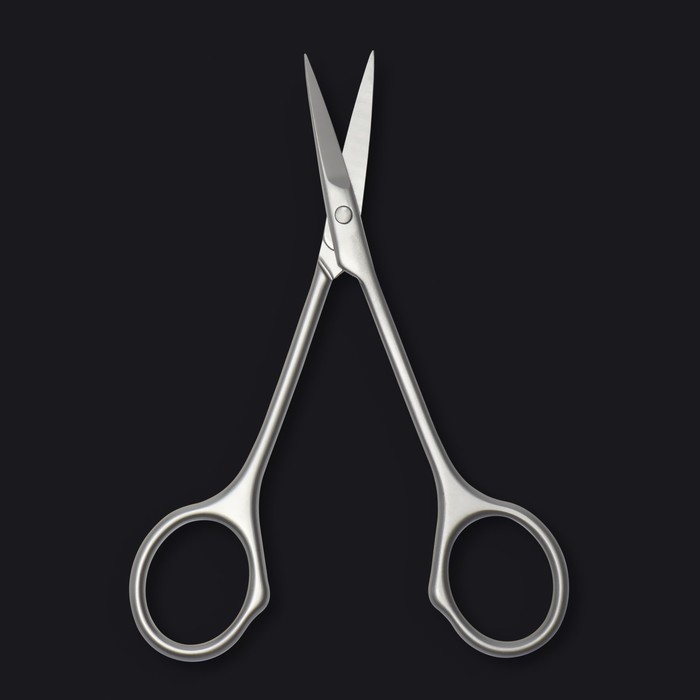 Ножницы маникюрные «Premium satin», узкие, прямые, матовые, 10,5 см, на блистере, цвет матовый серебристый Ножницы маникюрные «Premium satin», узкие, прямые, матовые, 10,5 см, на блистере, цвет матовый серебристый