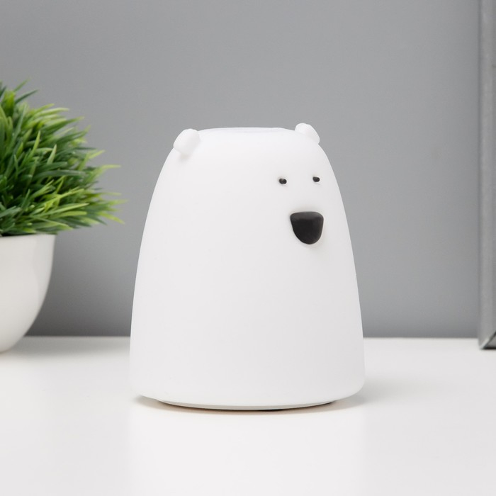 Ночник Ночник "Антистресс мякиш мишка" LED RGB от батареек 3ААА 9х9х10,5 см RISALUX