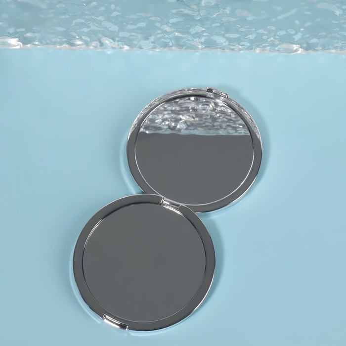 Зеркало складное «Волны», d = 7,5 см, цвет серебристый Зеркало складное «Волны», d = 7,5 см, цвет серебристый