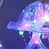 Набор светящихся медуз 2 шт ночник LED RGB 3хAG13 20х20х50 см