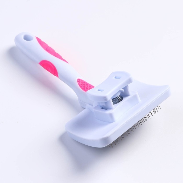 Пуходёрка с самоочисткой без капель, 8,5 х 15,5 см, бело-розовая Пуходёрка с самоочисткой без капель, 8,5 х 15,5 см, бело-розовая